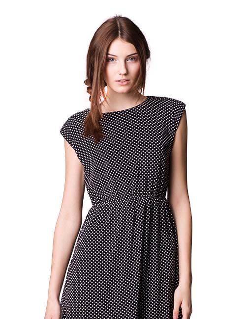 Dot Fit and Flare Dress